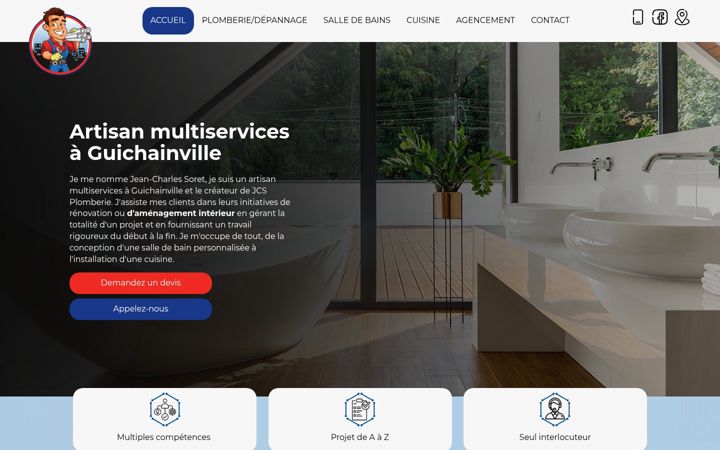 Screenshot of jcsplomberie.fr