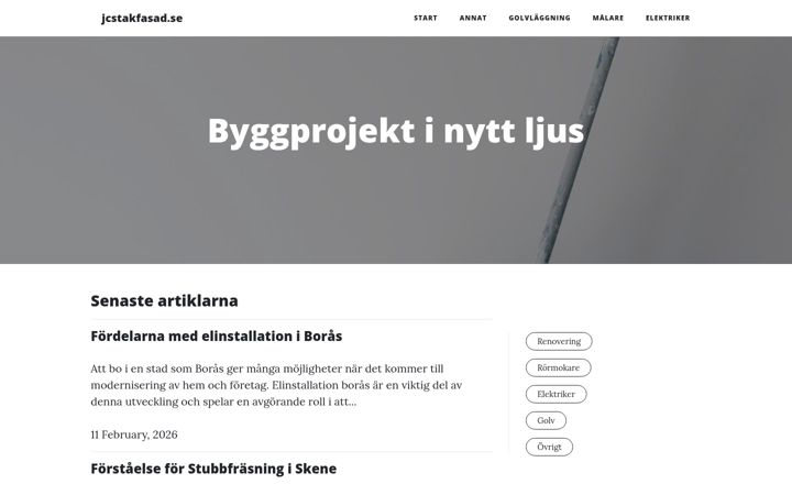 Screenshot of jcstakfasad.se