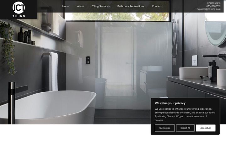 Screenshot of jct-tiling.com