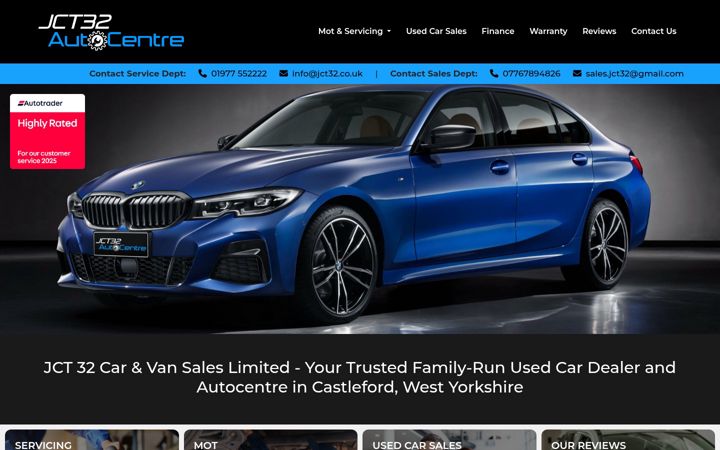 Screenshot of jct32carsales.co.uk