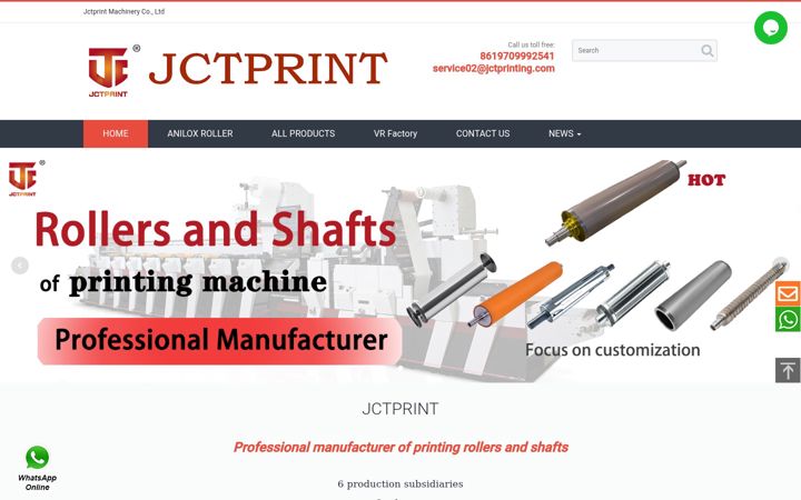 Screenshot of jctprinting.com