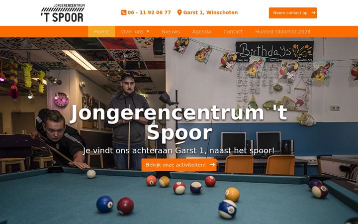 Screenshot of jctspoor.nl