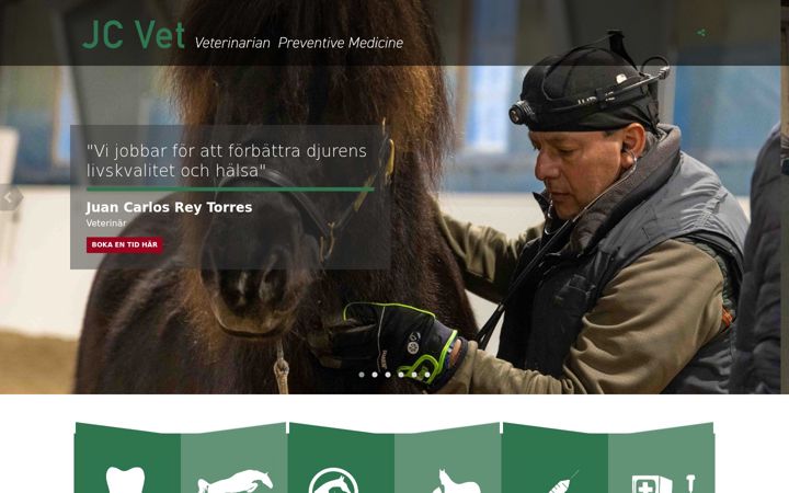 Screenshot of jcvet.se