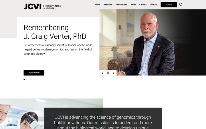 Screenshot of jcvi.org