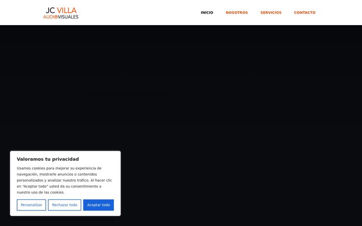 Screenshot of jcvillaaudiovisuales.com