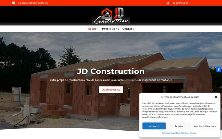 Screenshot of jd-construction-85.fr