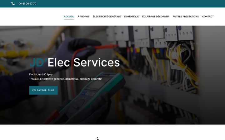 Screenshot of jd-elec-services.com
