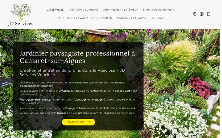 Screenshot of jd-services-paysages.fr
