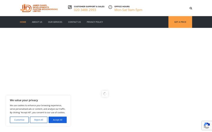 Screenshot of jddwoodwork.co.uk