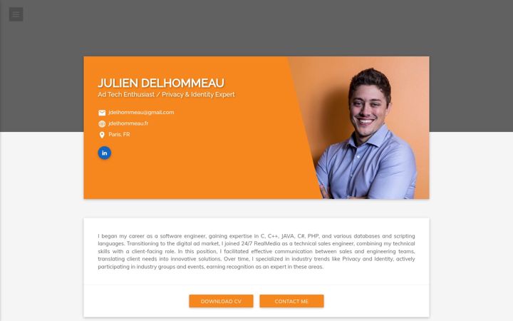 Screenshot of jdelhommeau.fr
