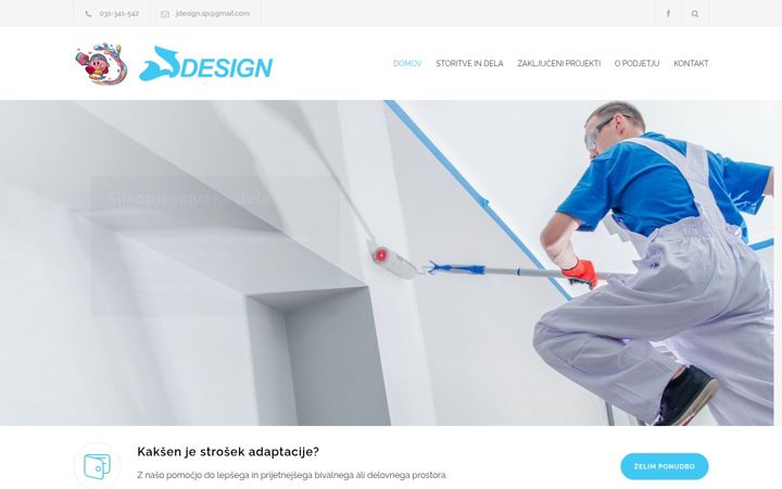 Snímek obrazovky jdesign.si