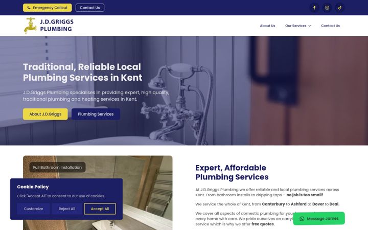 Screenshot of jdgriggs.co.uk