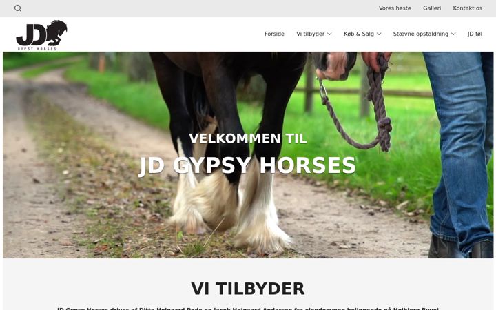Screenshot of jdgypsyhorses.dk