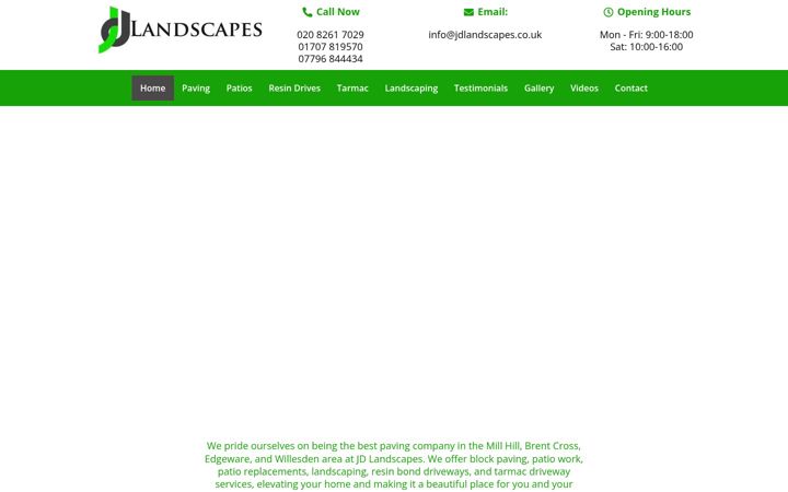 Screenshot of jdlandscapes.co.uk