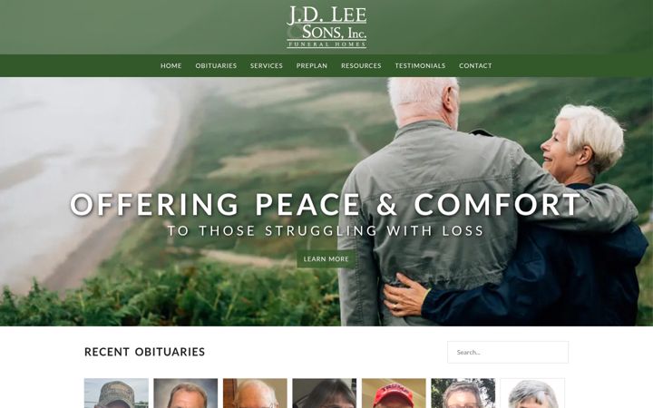 Screenshot of jdleeandsons.com