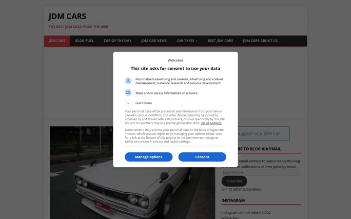 Screenshot of jdmcars.net