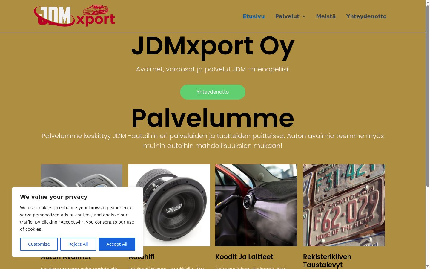 Snímek obrazovky baneru souhlasu zobrazeného před jakoukoli interakcí