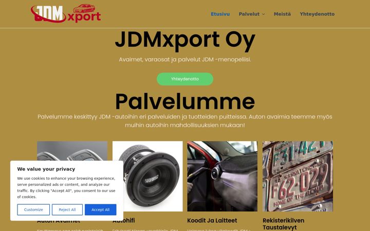 Screenshot of jdmxport.com