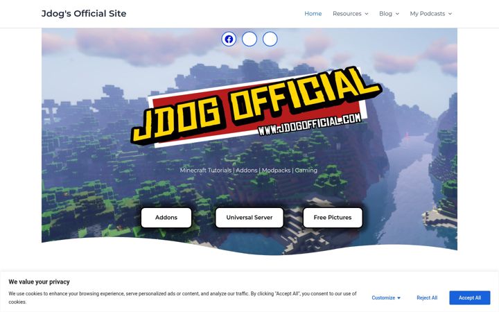 Screenshot of jdogofficial.com