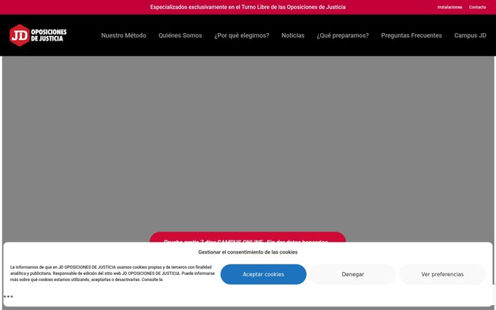Screenshot of jdoposicionesdejusticia.es