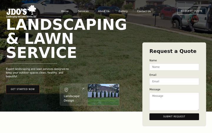 Screenshot of jdoslandscaping.net