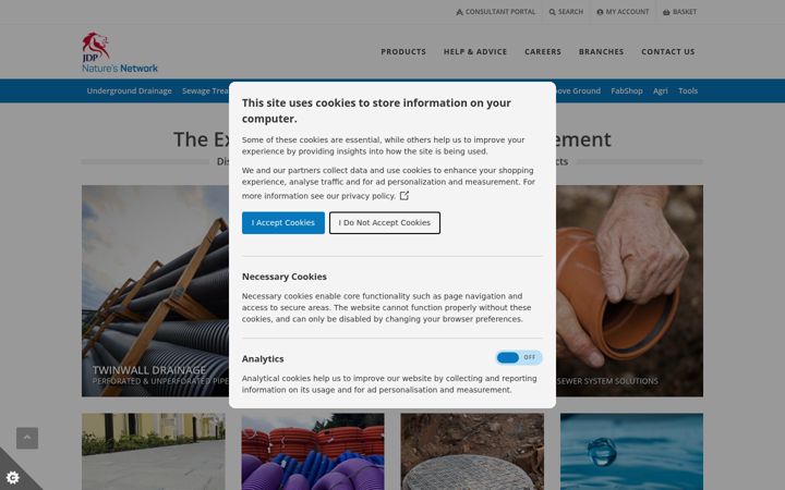 Screenshot of jdpipes.co.uk