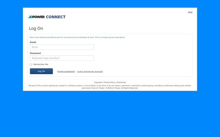 Screenshot of jdpowerconnect.com