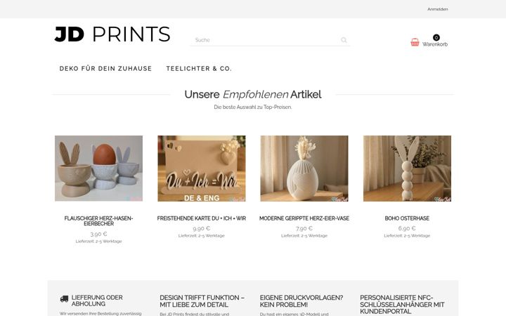 Screenshot of jdprints.de