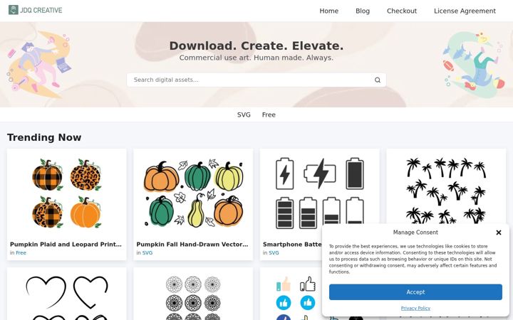 Screenshot of jdqcreative.com