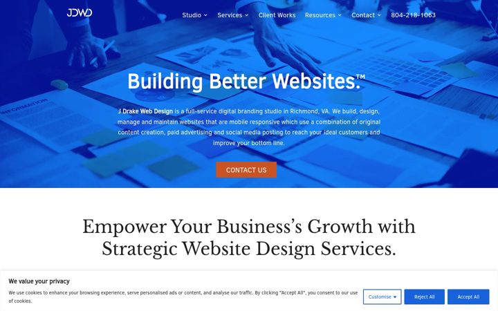 Screenshot of jdrakegraphicdesign.com