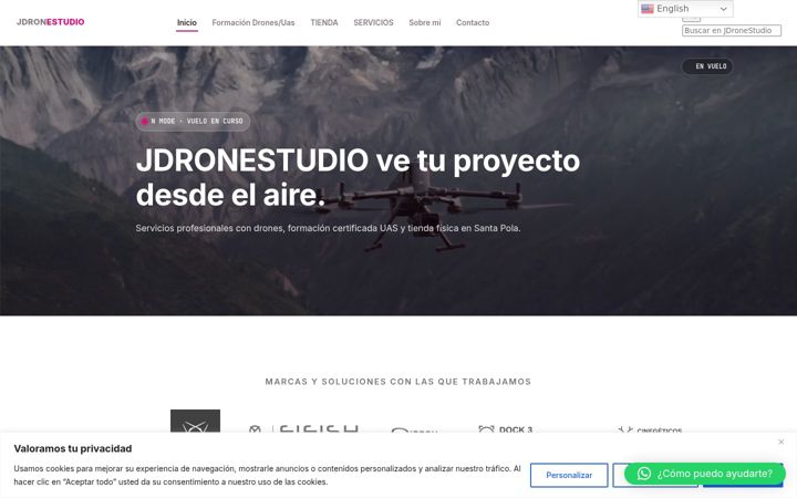 Screenshot of jdronestudio.com