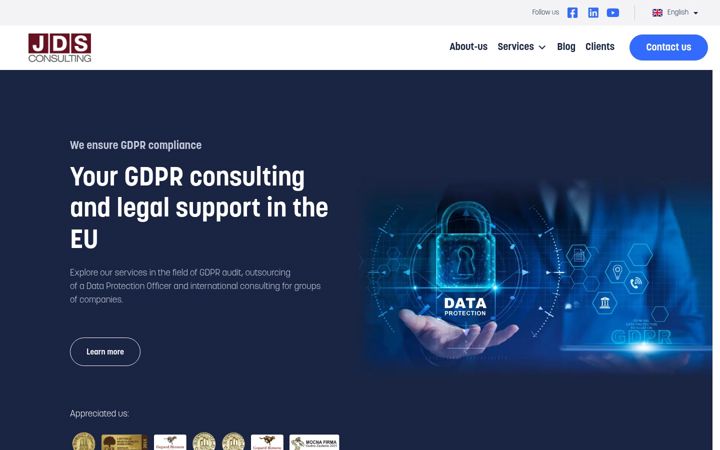 Captura de pantalla de jdsconsulting.eu