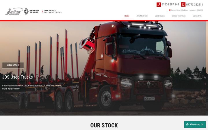 Screenshot of jdsusedtrucks.co.uk