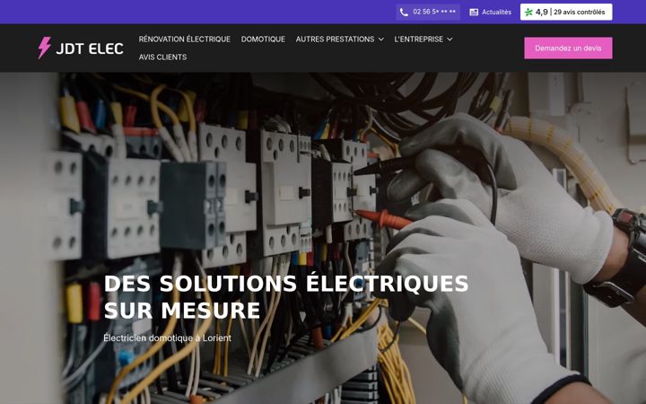 Screenshot of jdt-elec.com