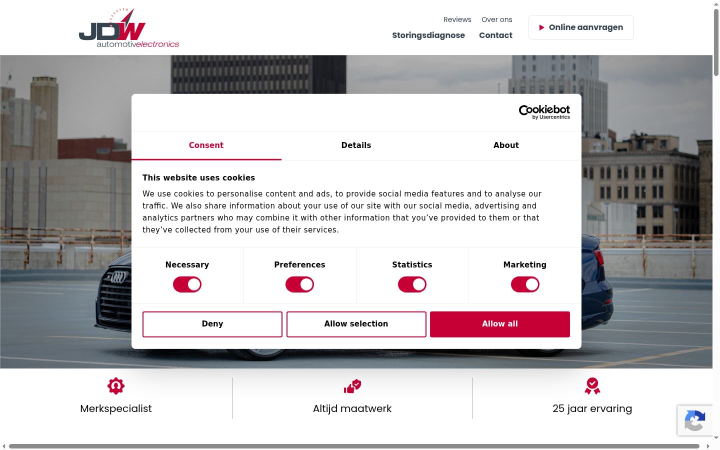 Zrzut ekranu banera zgody wyświetlanego przed jakąkolwiek interakcją