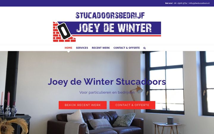 Screenshot of jdwstucadoors.nl