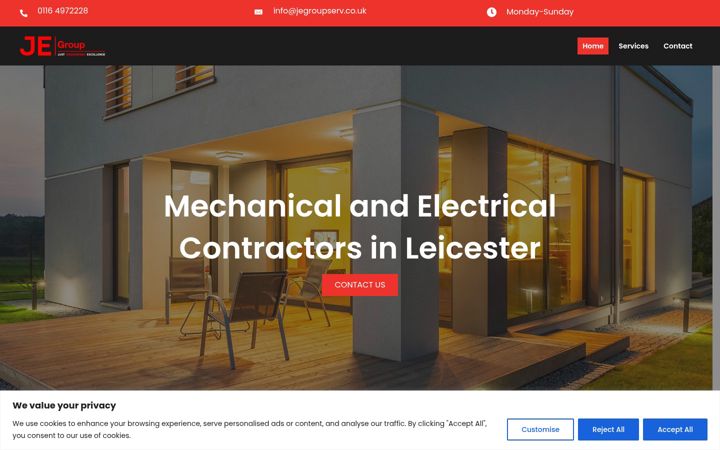 Screenshot of je-electrical.co.uk