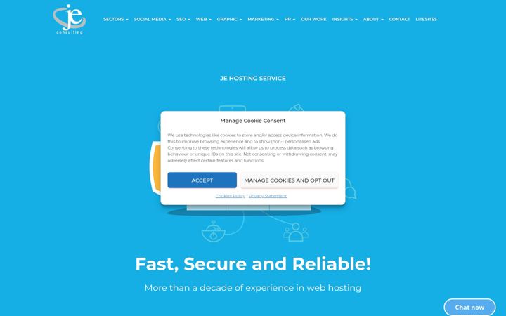 Screenshot of je-hosting.co.uk