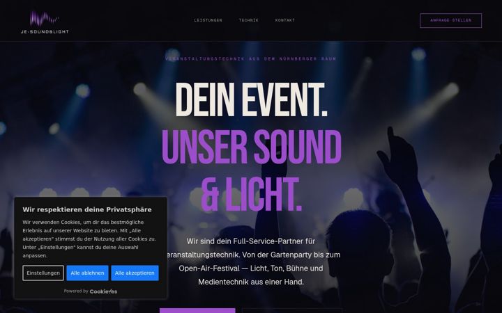 Screenshot of je-soundulight.de