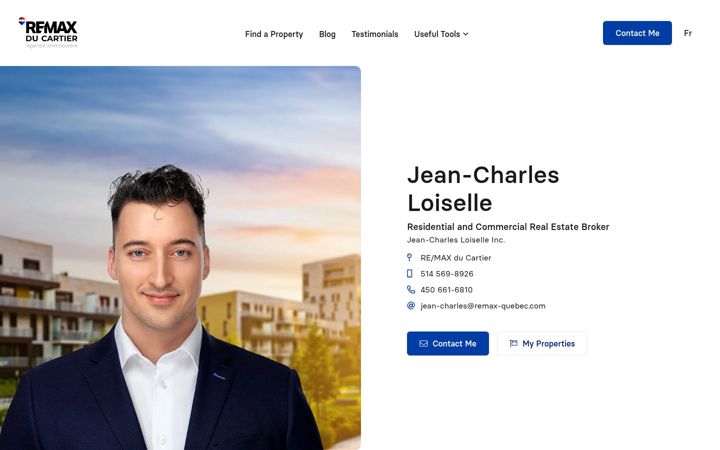 Screenshot of jean-charlesloiselle.com