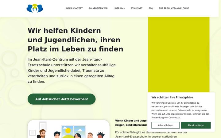Screenshot of jean-itard-zentrum.de