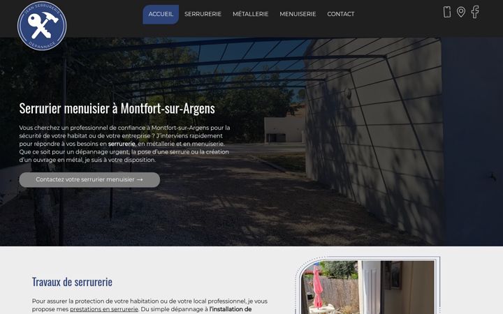 Screenshot of jean-serrurerie-depannage.fr