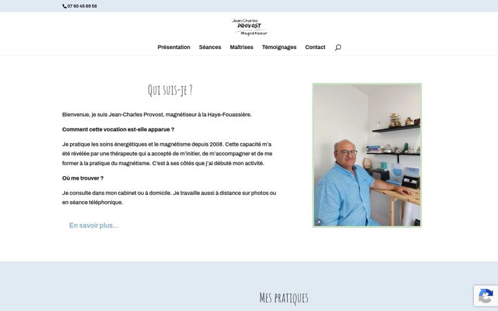 Screenshot of jeancharlesprovost.fr