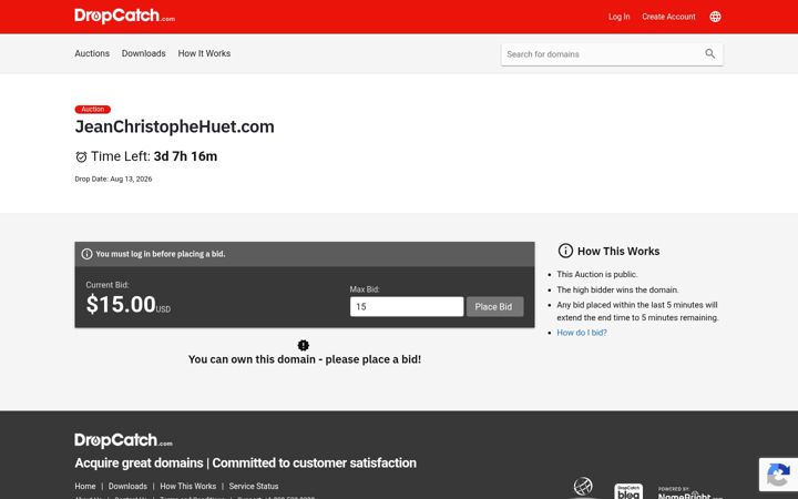 Screenshot of jeanchristophehuet.com