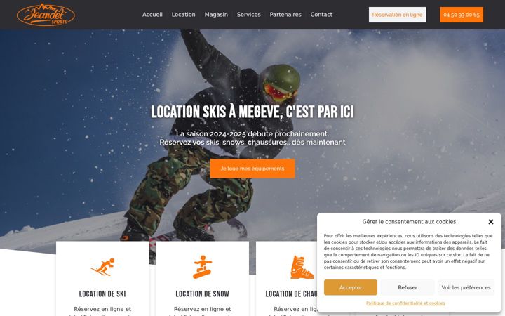 Screenshot of jeandetsports.com