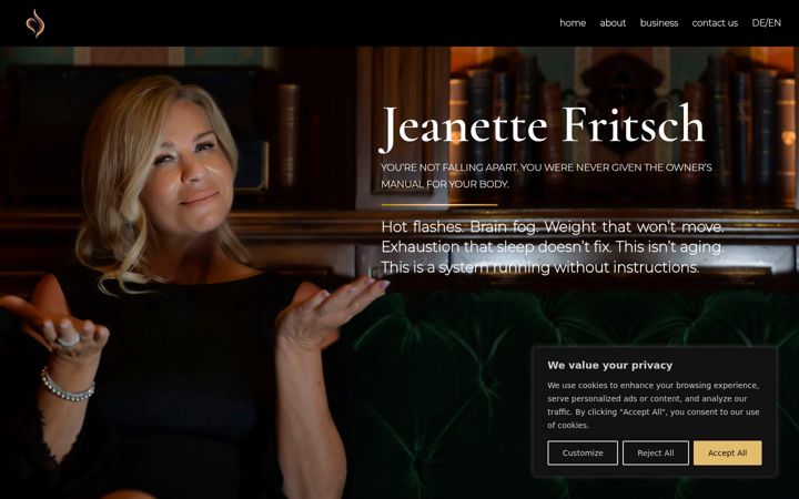 Screenshot of jeanette-fritsch.com