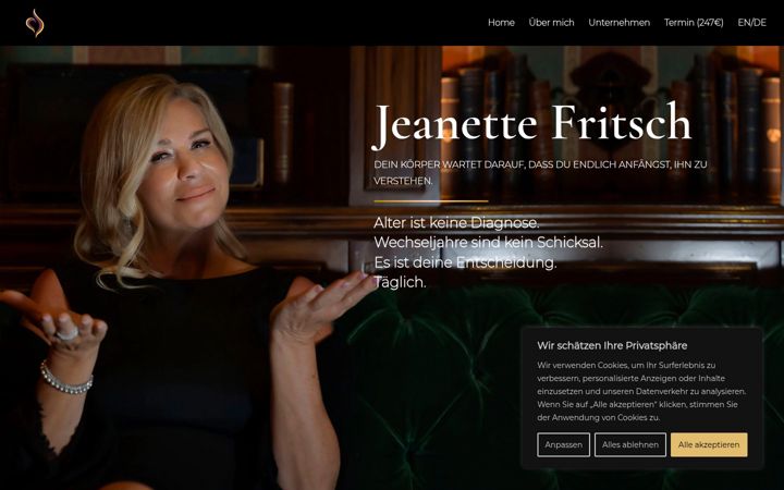 Screenshot of jeanette-fritsch.de