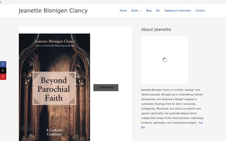Screenshot of jeanetteblonigenclancy.com