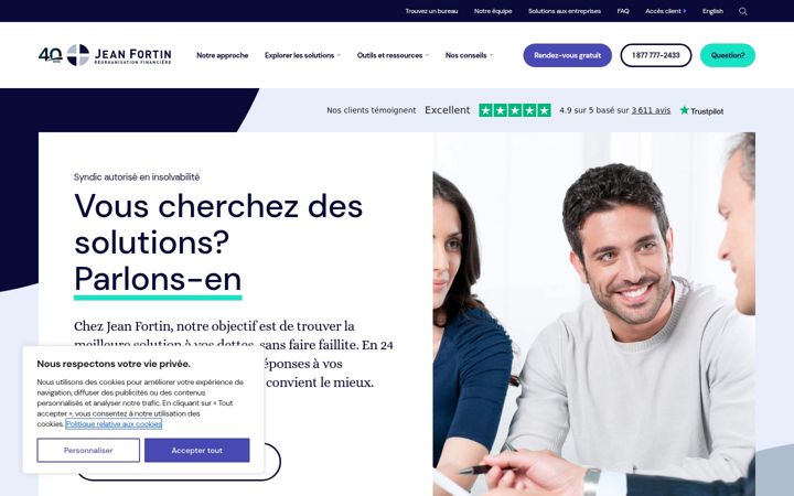 Screenshot of jeanfortin.com