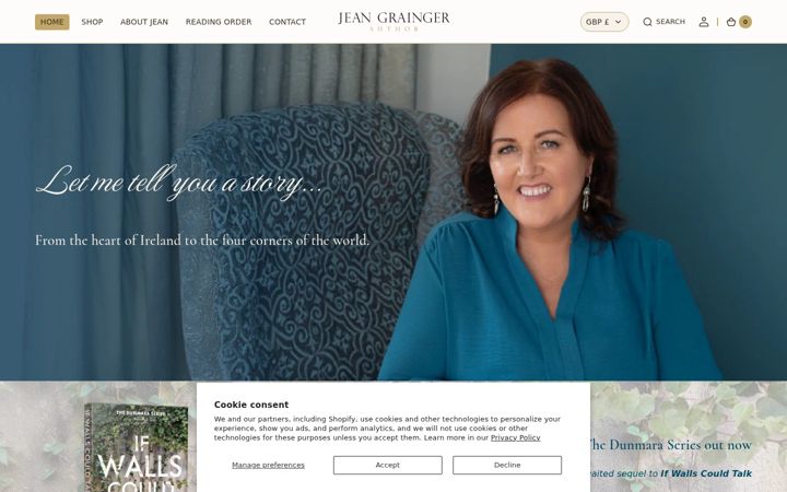 Screenshot of jeangrainger.com